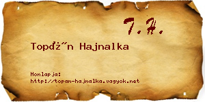 Topán Hajnalka névjegykártya