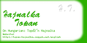 hajnalka topan business card